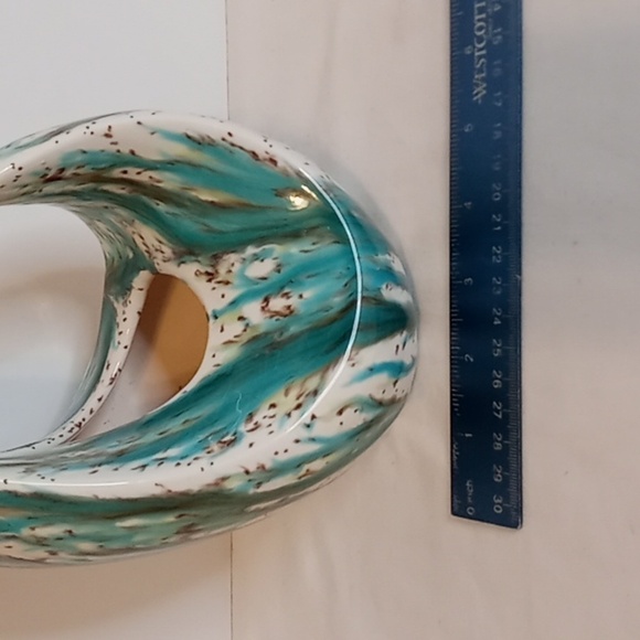 Vintage Glazed Ceramic Fun Shaped Vase - Picture 15 of 16